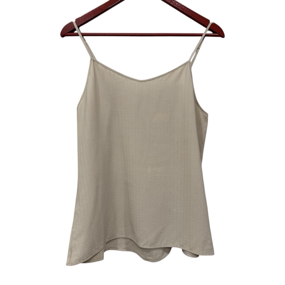 Fabiana Fillippi Camisole Top Silk Blend Beige Spaghetti‎ Strap V-Neck
